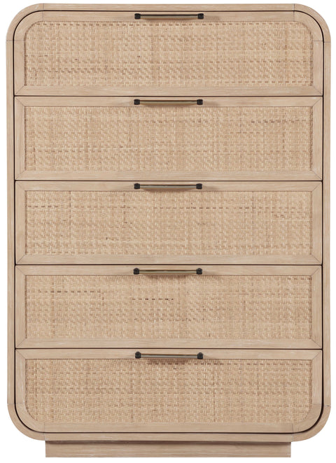 Prescott Natural Natural Cane And Solid Wood Chest, 1 Piece