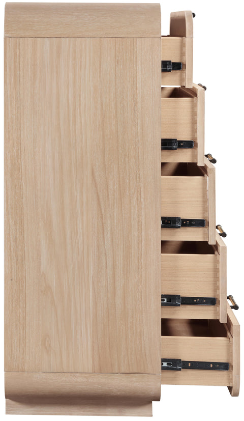Prescott Natural Natural Cane And Solid Wood Chest, 1 Piece