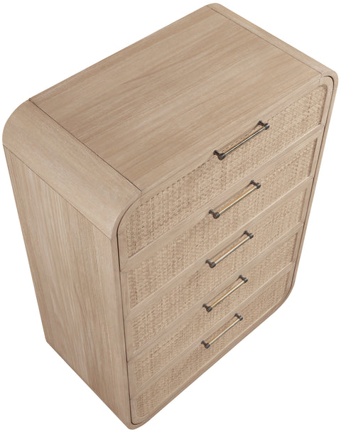 Prescott Natural Natural Cane And Solid Wood Chest, 1 Piece