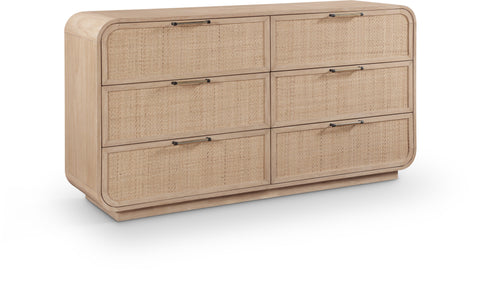 Prescott Natural Natural Cane And Solid Wood Dresser, 1 Piece
