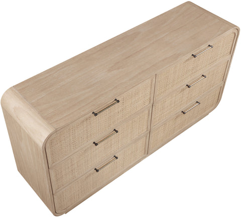 Prescott Natural Natural Cane And Solid Wood Dresser, 1 Piece