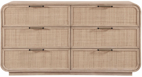 Prescott Natural Natural Cane And Solid Wood Dresser, 1 Piece