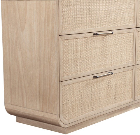 Prescott Natural Natural Cane And Solid Wood Dresser, 1 Piece