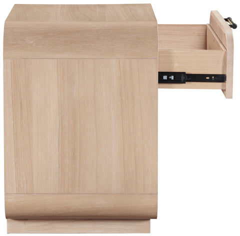 Prescott 28.5" Natural Natural Cane And Solid Wood Nightstand, 1 Piece