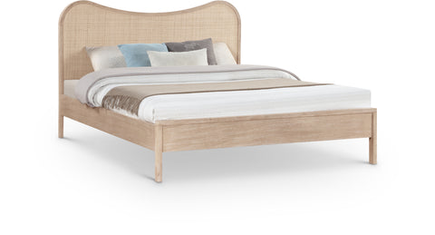 Prescott Natural Natural Cane And Solid Wood Queen Bed, 1 Piece