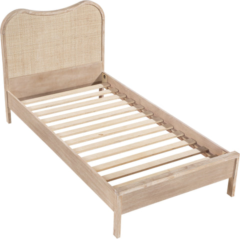 Prescott Natural Natural Cane And Solid Wood Twin Bed, 1 Piece
