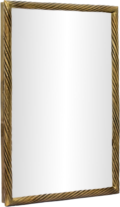 Mira 20" Gold Iron Frame Mirror, 1 Piece