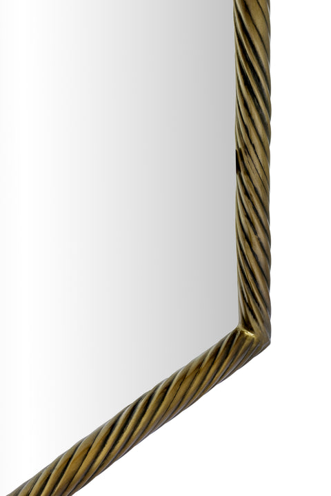 Mira 20" Gold Iron Frame Mirror, 1 Piece