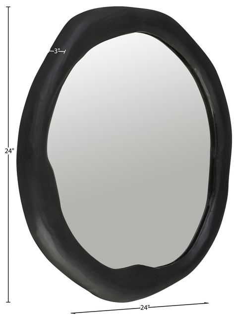 Briar 24" Black Aluminum Frame Mirror, 1 Piece