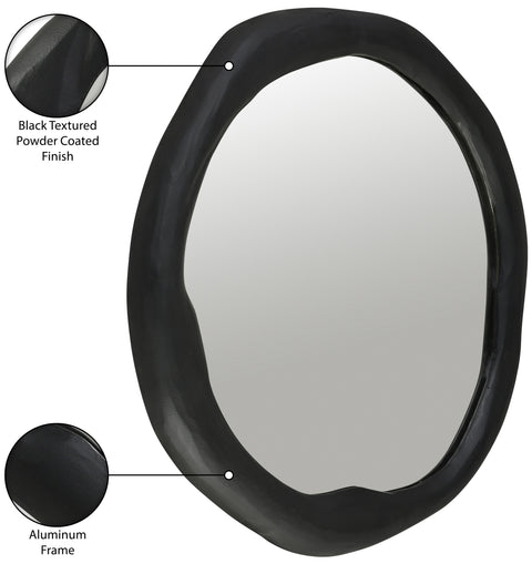 Briar 24" Black Aluminum Frame Mirror, 1 Piece