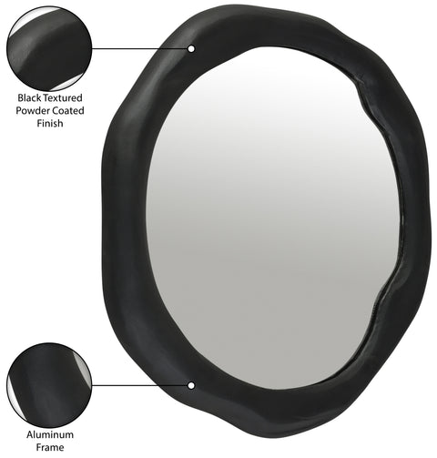 Briar 30" Black Aluminum Frame Mirror, 1 Piece