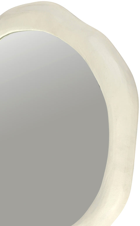 Briar 24" Cream Aluminum Frame Mirror, 1 Piece