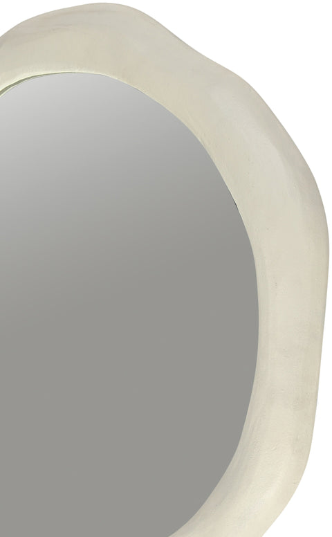 Briar 30" Cream Aluminum Frame Mirror, 1 Piece