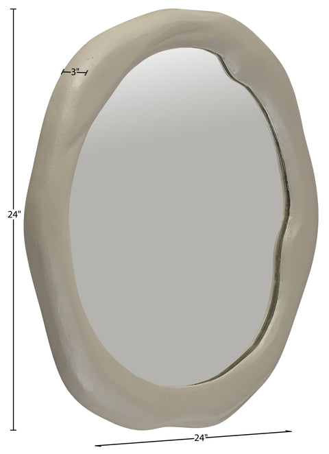 Briar 24" Taupe Aluminum Frame Mirror, 1 Piece
