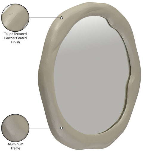 Briar 24" Taupe Aluminum Frame Mirror, 1 Piece