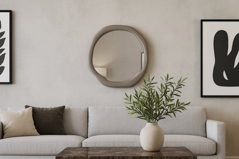 Briar 24" Taupe Aluminum Frame Mirror, 1 Piece