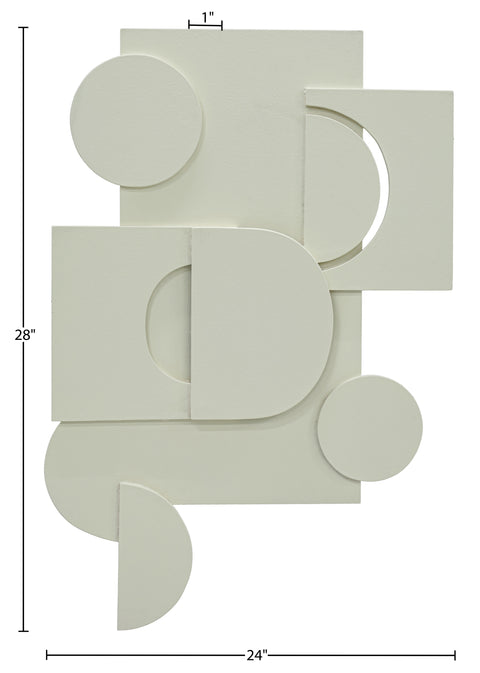 Alden 24" Cream Wall Art, 1 Piece