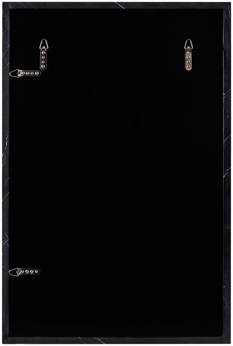 Sage 23.5" Black Genuine Marble Frame Mirror, 1 Piece