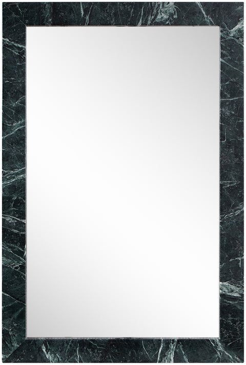 Sage 23.5" Green Genuine Marble Frame Mirror, 1 Piece