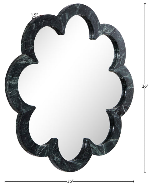 Darcy 36" Green Genuine Marble Frame Mirror, 1 Piece