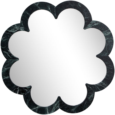 Darcy 36" Green Genuine Marble Frame Mirror, 1 Piece