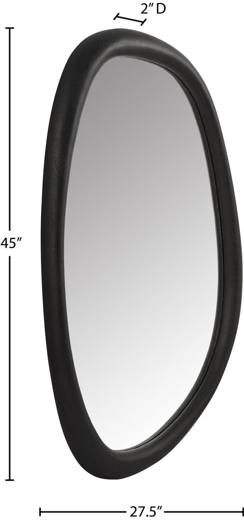 Florence 27.5" Black Polyresin Frame Mirror, 1 Piece