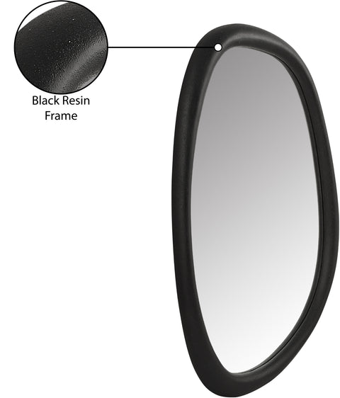 Florence 27.5" Black Polyresin Frame Mirror, 1 Piece