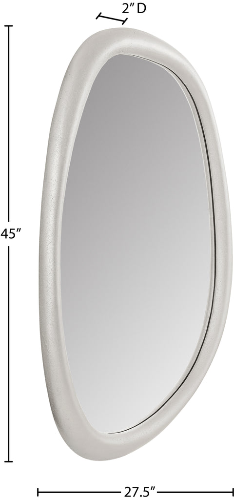 Florence 27.5" White Polyresin Frame Mirror, 1 Piece