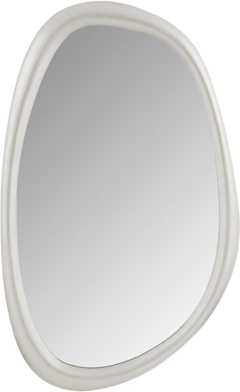 Florence 27.5" White Polyresin Frame Mirror, 1 Piece
