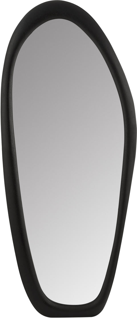 Florence 30" Black Polyresin Frame Mirror, 1 Piece