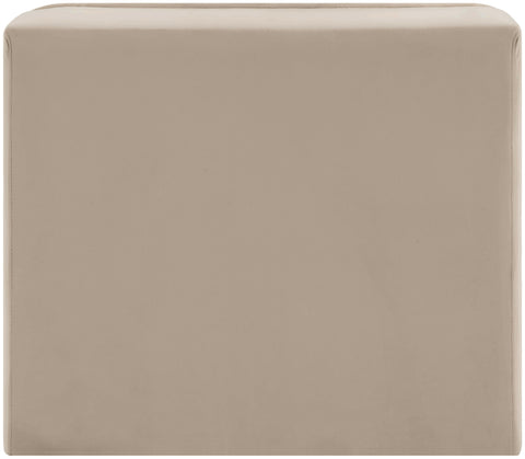 Talia Beige Velvet Performance Fabric Upholstered Chair, 1 Piece