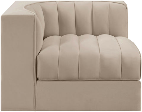 Talia Beige Velvet Performance Fabric Upholstered Chair, 1 Piece (Style 2)