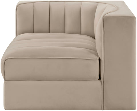 Talia Beige Velvet Performance Fabric Upholstered Chair, 1 Piece (Style 2)