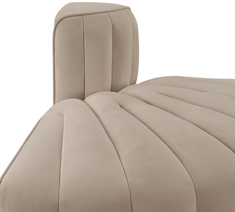 Talia Beige Velvet Performance Fabric Upholstered Chair, 1 Piece (Style 3)