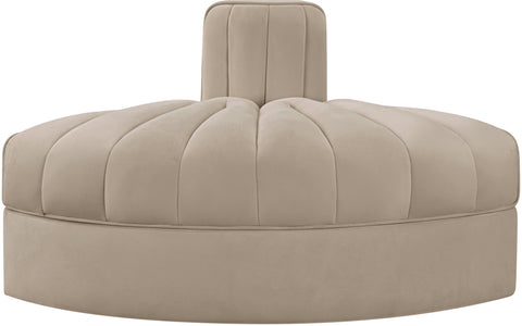 Talia Beige Velvet Performance Fabric Upholstered Chair, 1 Piece (Style 3)
