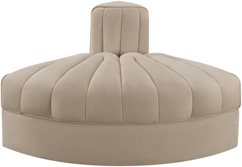 Talia Beige Velvet Performance Fabric Upholstered Chair, 1 Piece (Style 3)