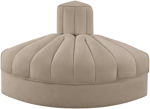Talia Beige Velvet Performance Fabric Upholstered Chair, 1 Piece (Style 3)