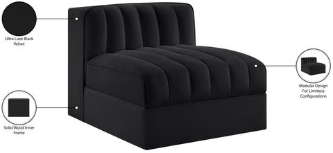 Talia Black Velvet Performance Fabric Upholstered Chair, 1 Piece