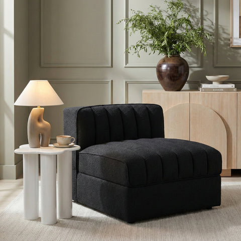 Talia Black Velvet Performance Fabric Upholstered Chair, 1 Piece