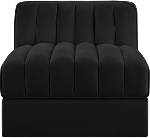Talia Black Velvet Performance Fabric Upholstered Chair, 1 Piece