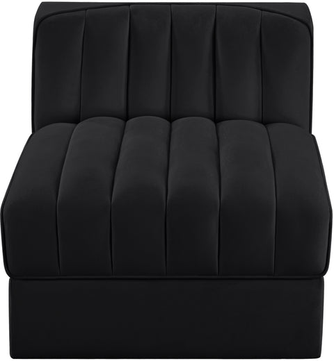 Talia Black Velvet Performance Fabric Upholstered Chair, 1 Piece