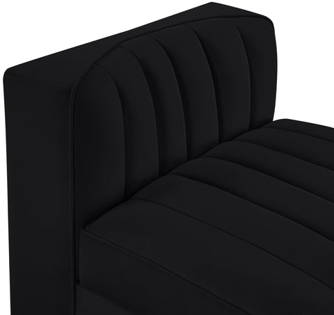 Talia Black Velvet Performance Fabric Upholstered Chair, 1 Piece