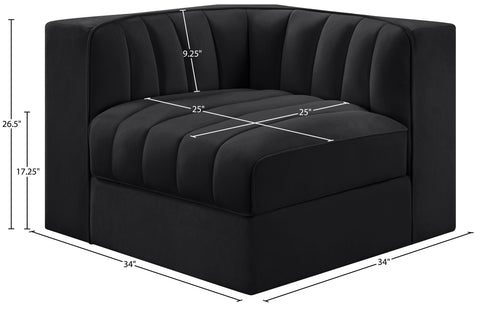 Talia Black Velvet Performance Fabric Upholstered Chair, 1 Piece (Style 2)