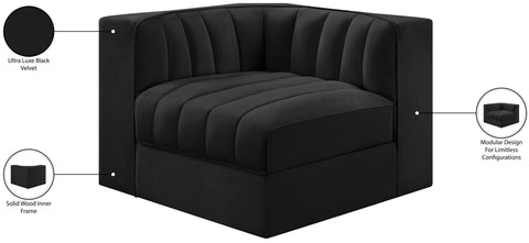 Talia Black Velvet Performance Fabric Upholstered Chair, 1 Piece (Style 2)