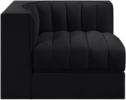 Talia Black Velvet Performance Fabric Upholstered Chair, 1 Piece (Style 2)