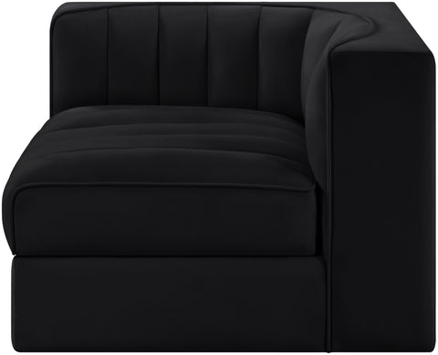 Talia Black Velvet Performance Fabric Upholstered Chair, 1 Piece (Style 2)