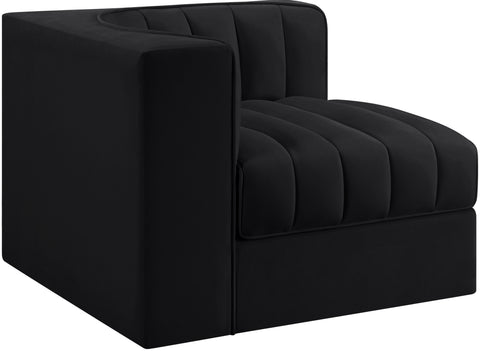 Talia Black Velvet Performance Fabric Upholstered Chair, 1 Piece (Style 2)