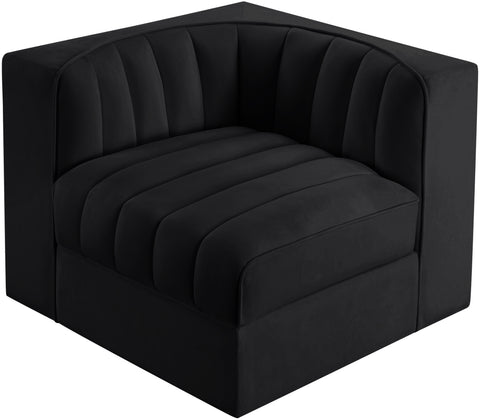 Talia Black Velvet Performance Fabric Upholstered Chair, 1 Piece (Style 2)