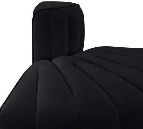 Talia Black Velvet Performance Fabric Upholstered Chair, 1 Piece (Style 3)