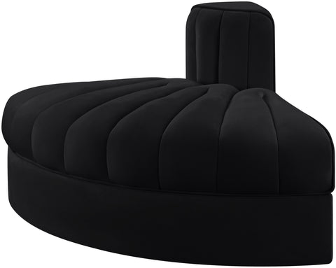 Talia Black Velvet Performance Fabric Upholstered Chair, 1 Piece (Style 3)